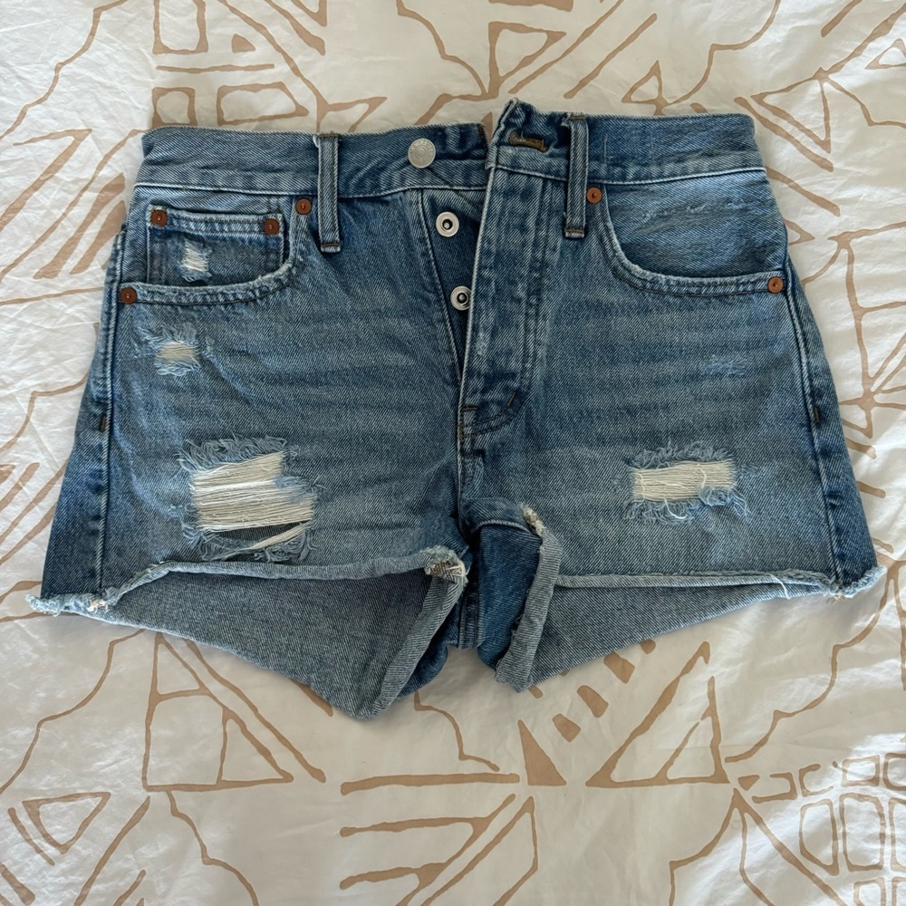 Madewell Relaxed Denim Shorts - Distressed